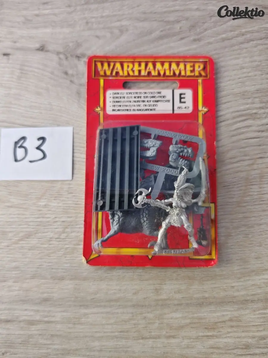 Warhammer Blister Dark Elf Sorceress on Cold One Metal