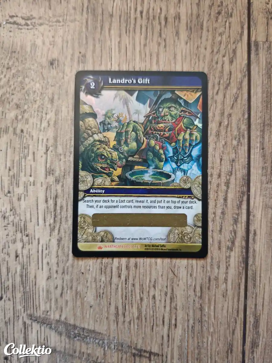 World of Warcraft Carte TGC landro's Gift NEUVE - Blizzard
