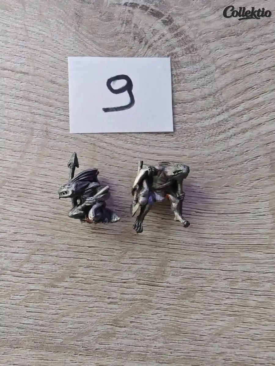 Warhammer Lizardmen Skink Terradon Rider Front Back Metal