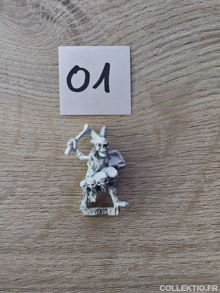 Warhammer Undead C17 Skeleton Horned Drummer 1987 Metal
